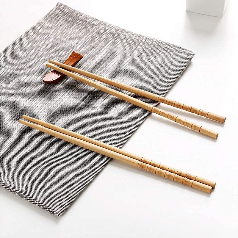 Busnos 10-Pairs Reusable Bamboo Chopsticks Set Travel Chopsticks with Case Reusable Chinese Korean Japanese Bamboo Portable Chopsticks - Image 2